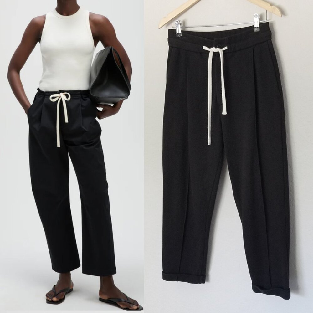 Keeping NY Everywhere KNYEW Pants S Black Ankle Pleated Front Cuffed Soldout.NYC